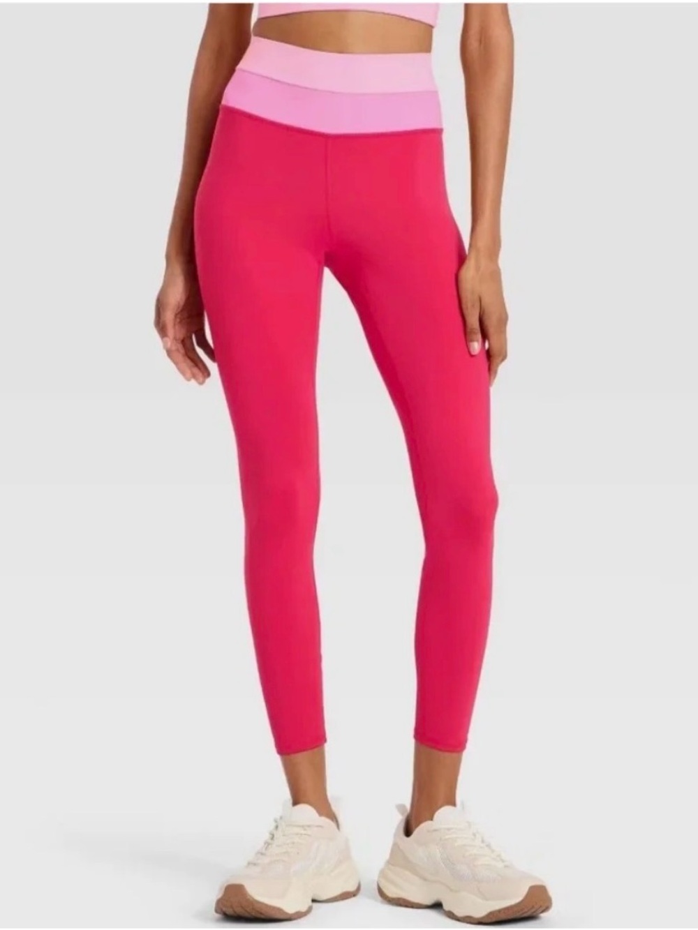 JoyLab Fuchsia & Light Pink High-Waist Leggings